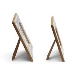 Blue Belle Bone Inlay Photo Frame, Set of 2