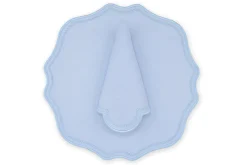 Blue Dotted Air Blue Linen Napkin and Placemat, Set of 2