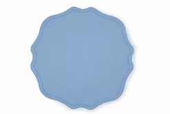 Blue Dotted Blue Linen Placemat, Set of 4