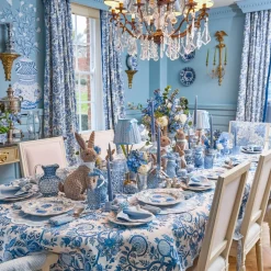 Blue Elizabeth Tablecloth