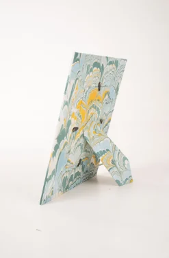 Blue Hand-Marbled Large Wall Picture Frame