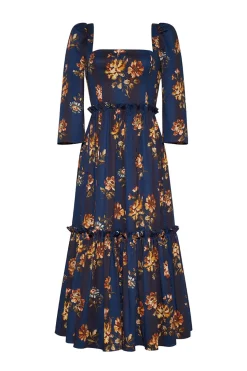 Blue Hill Dress in Amour Flora Navy