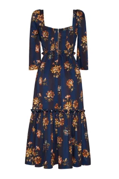 Blue Hill Dress in Amour Flora Navy