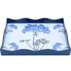 Blue Hydrangea Lacquerware Scalloped Tray