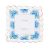 Blue Hydrangeas Name Plate Sugar Cookies, Set of 12