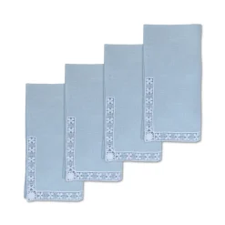 Blue Lace Dinner Napkins, Set of 4