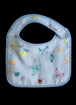 Blue Madame Butterfly Bib