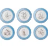 Blue Monkey Dinner Plates, Set of 6