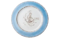 Blue Monkey Dinner Plates, Set of 6