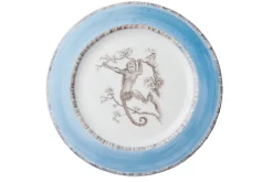 Blue Monkey Dinner Plates, Set of 6