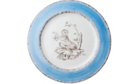 Blue Monkey Dinner Plates, Set of 6