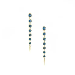 Blue Sapphire Fringe Earrings