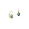 Blue Sapphire Pear Drop Earrings