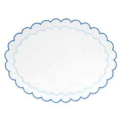 Blue Scalloped Placemat