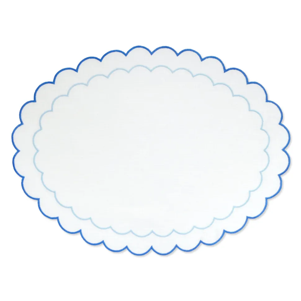Blue Scalloped Placemat