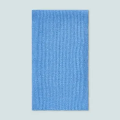 Blue Solid Scarf with Thin Stripe