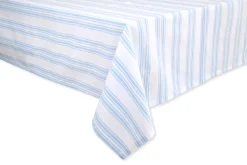 Blue Stripe Cotton Tablecloth