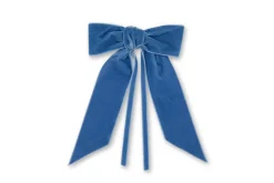 Blue Velvet Napkin Bows, Set of 4