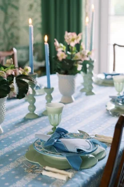 Blue Velvet Napkin Bows, Set of 4