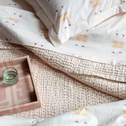 Blush Cactus Silk Sheet Set with Pillowcases