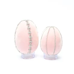 Blush Crystal Trimmed Egg