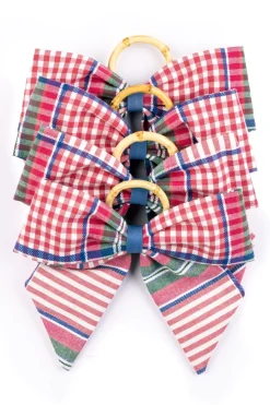 Blush Provence Plaid Napkin Rings in Pink, Set of 4