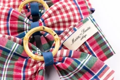 Blush Provence Plaid Napkin Rings in Pink, Set of 4