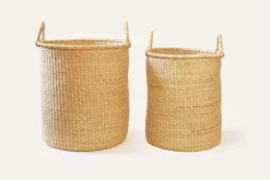 Bolga Hamper Baskets, Set of 2