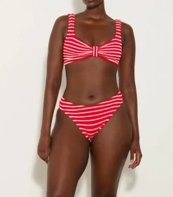 Bonnie Bikini in Red/White Stripe