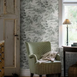 Boråstapeter Countryside Morning Wallpaper in Green