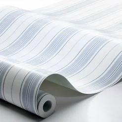 Boråstapeter Hamnskär Stripe Wallpaper in Blue
