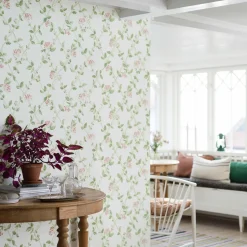 Boråstapeter Honeysuckle Wallpaper in Ivory