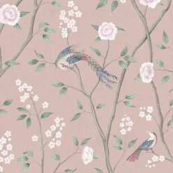 Boråstapeter Paradise Birds Wallpaper in Blush
