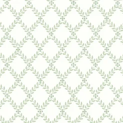 Boråstapeter Trellis Leaves Wallpaper in Leaf