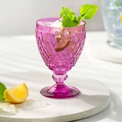 Boston Berry Water Goblet in Berry, Set of 4