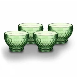 Boston Colored Individual Bowl in Green, Set of 4