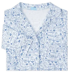 Boston Women's Button Front Long Pajama Set