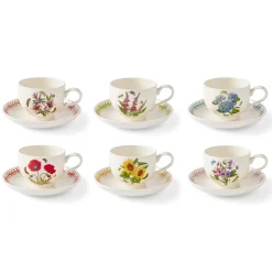 Botanic Garden Meadow Breakfast Cups & Saucers, Set of 6