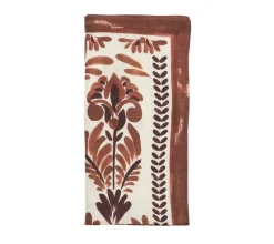 Botanica Napkin in Ivory & Brown, Set of 4