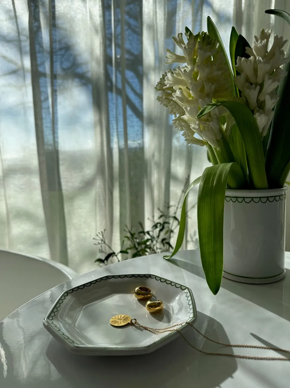 Bouclette Octagonal Petite Plate in Green