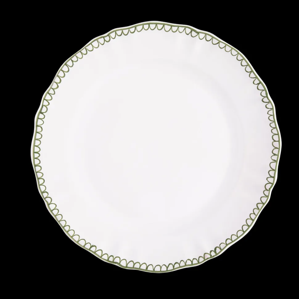 Bouclette Salad Plate in Green