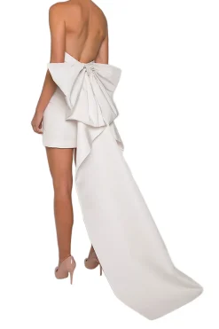 Bow Butterfly Dress in White