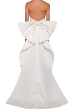 Bow Butterfly Gown in White
