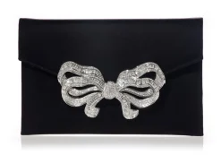 Bow Envelope Clutch in Satin