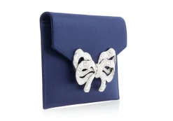 Bow Envelope Clutch in Satin