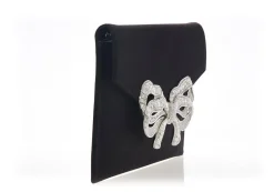 Bow Envelope Clutch in Satin
