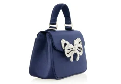 Bow Top Handle in Satin Navy