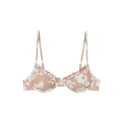 Bowe Top Ruffle in Nude Floral