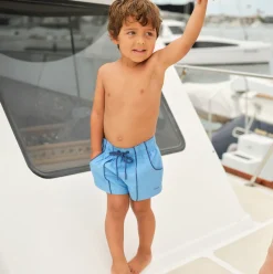 Boy’s Balboa Blue Panelled Boardie