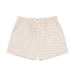 Boys Brown Gingham Ultra-Soft Twill Short